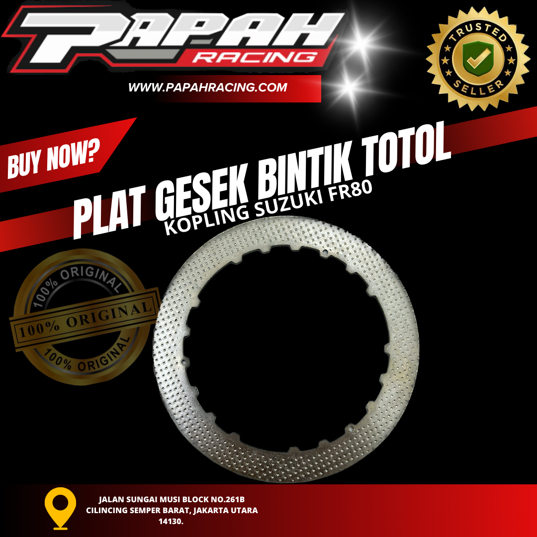 PLAT GESEK BINTIK TOTOL KOPLING SUZUKI FR80